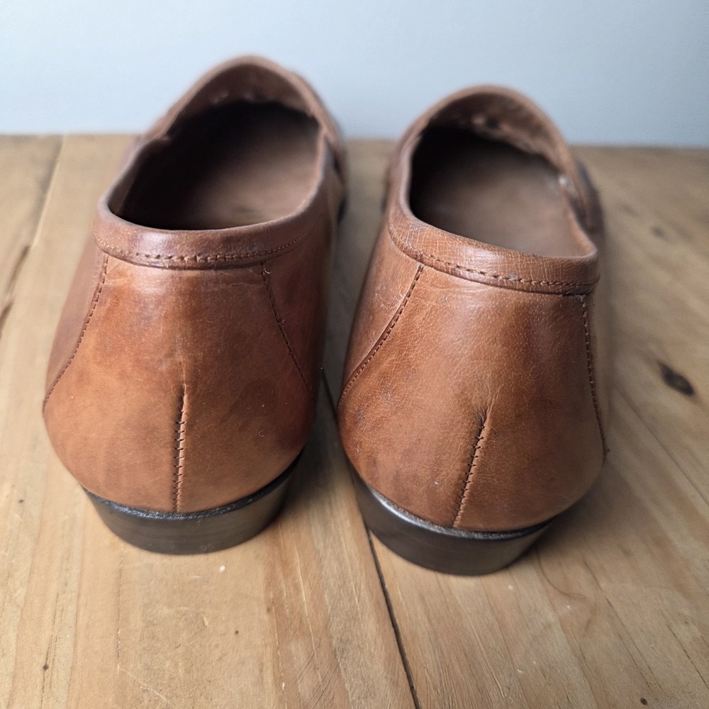 Cole Haan Men's Brown Woven Leather Penny Loafers Made in Italy Size‎ 9.5 M - Picture 4 of 9